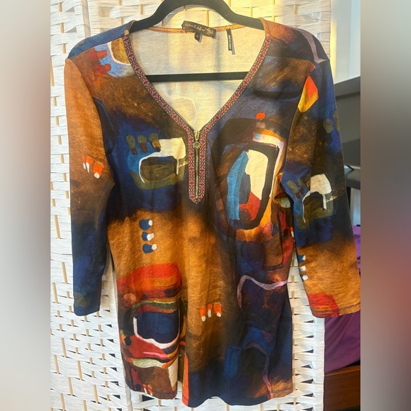 Colorful Abstract Tunic Top - Picture 6 of 6